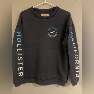 Hollister Men's blue Crewneck Sweater